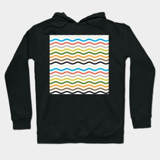 Vibrant Mid Century Modern Colored Waves Hoodie